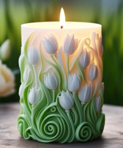 Alternative view of Various Shape Soy wax Candles without Scent